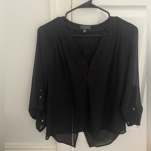 TCEC all black see- through blouse. Size S